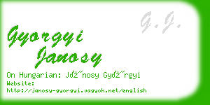 gyorgyi janosy business card